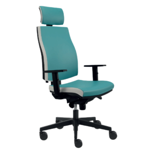 Kancelárska stolička JOB je ergonomicky tvarovaná kancelárska stolička čalúnená látkou. Čalúnenie je bakteriostatické, vhodné na použitie v zdravotníctve, ako stolička pre lekára alebo sestru.