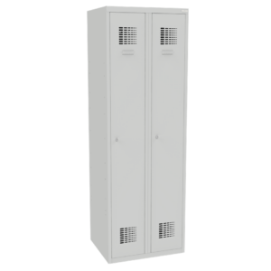 Šatňová skriňa 2-dverová Sum 320 W lx je prémiový kovový šatník šírky 600 mm. Skriňa je uzamykateľná a dodáva sa s 2 kľúčmi pre každé dvere.