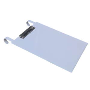 Závesná tabuľka k lôžku je závesná tabuľka, tzv. teplotka. Kovové vyhotovenie určené na zavesenie na čelo postele. Formát A4 alebo A3, možnosť jednoduchého uchytenia dokumentov.